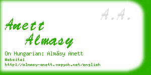 anett almasy business card